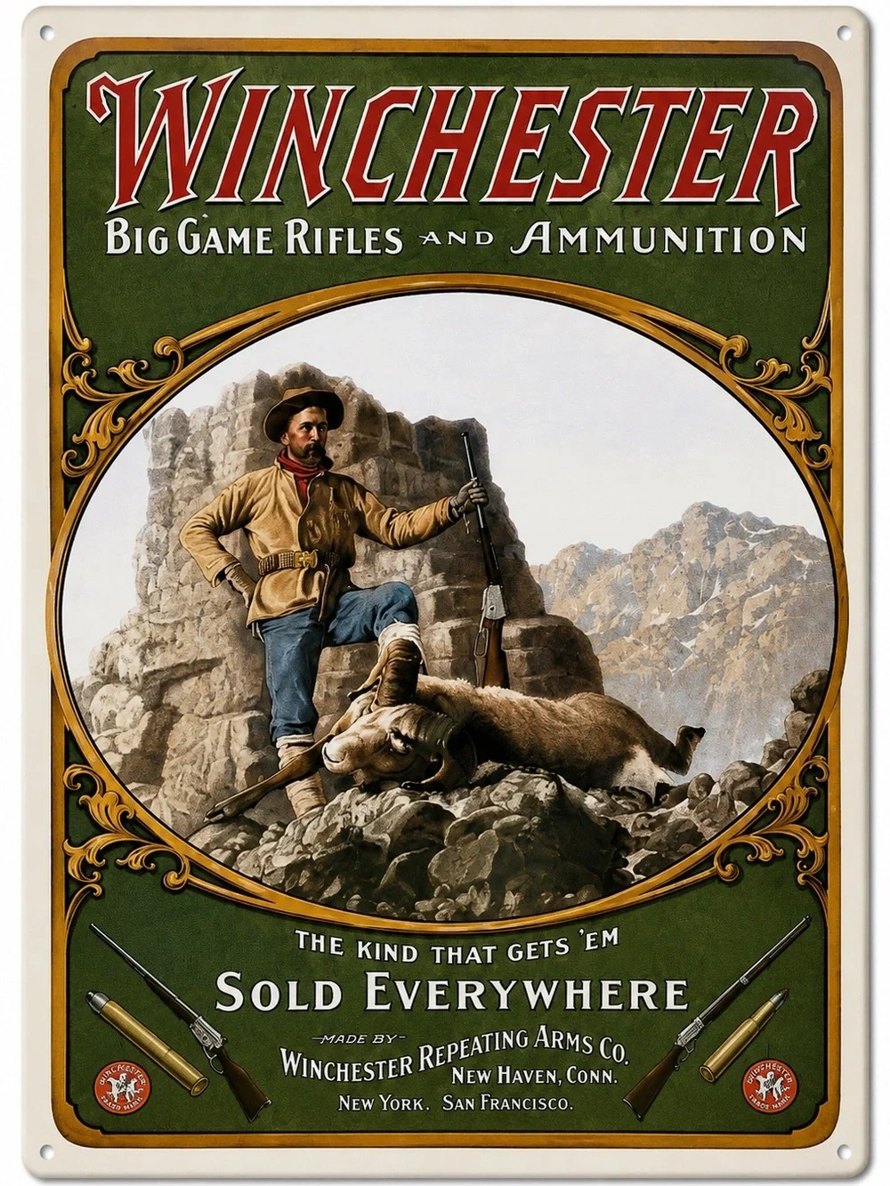 NEW Winchester Metal Sign